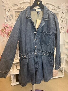 Universal Thread, Dark Blue Denim Romper 16